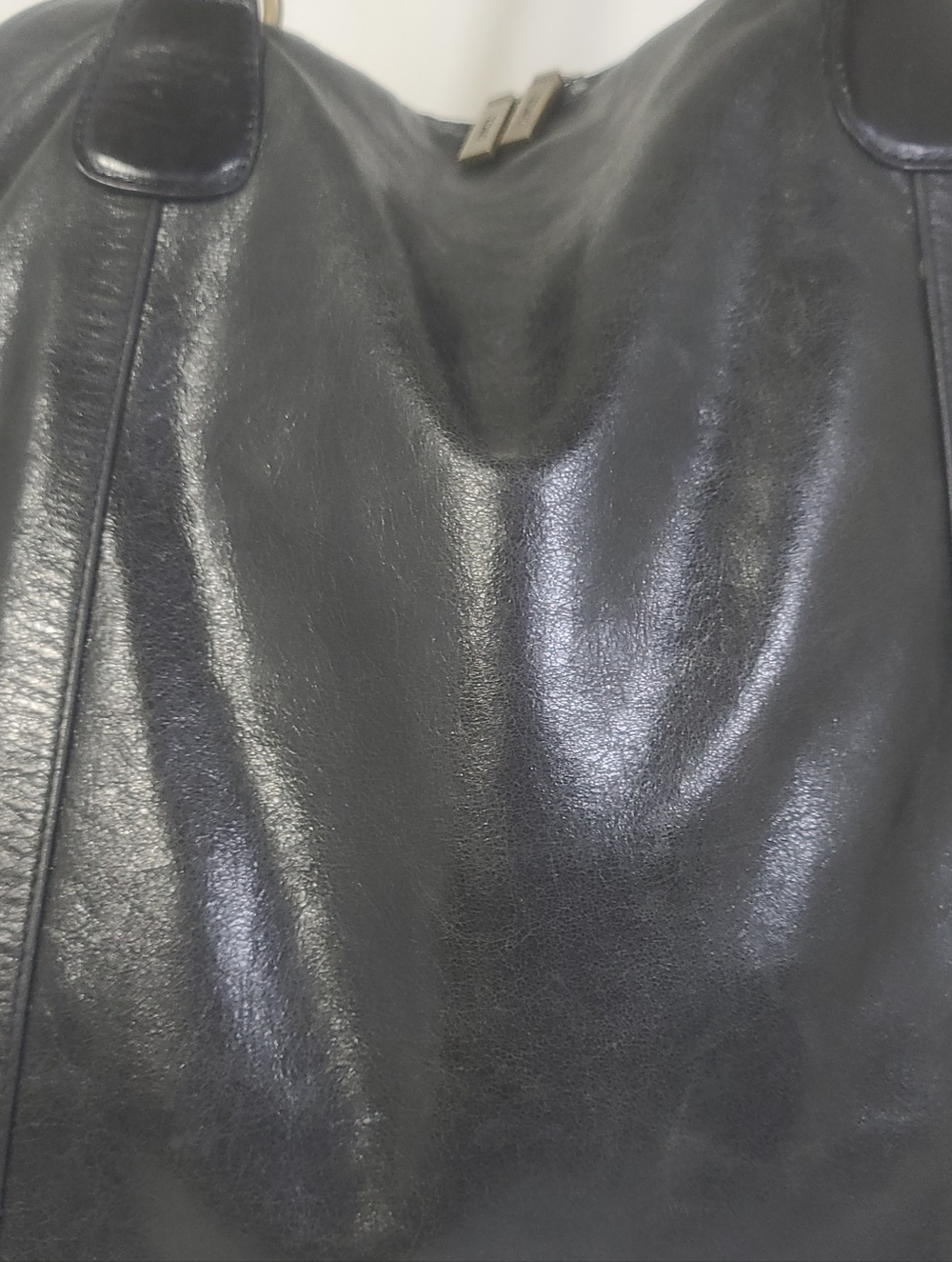 Vintage HOBO Int'l Extra Large Slouchy Leather Tote Bag In Black - Picture 3 of 16